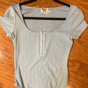 Princess Polly blue bodysuit